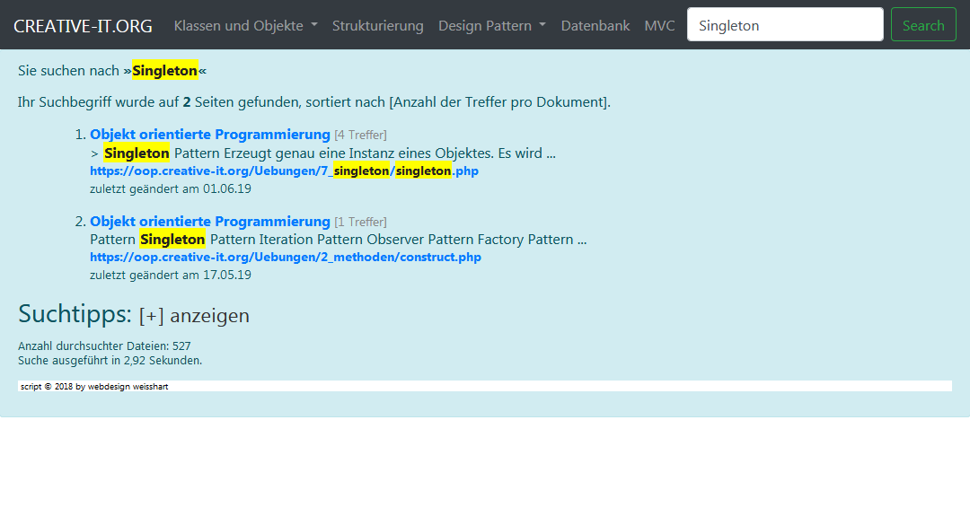 PHP Objektorientierung